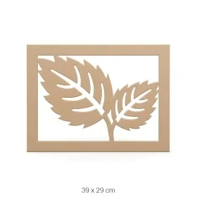 DS018 Yaprak Desenli Dekoratif Duvar Süsü Ahşap Boyanabilir Obje